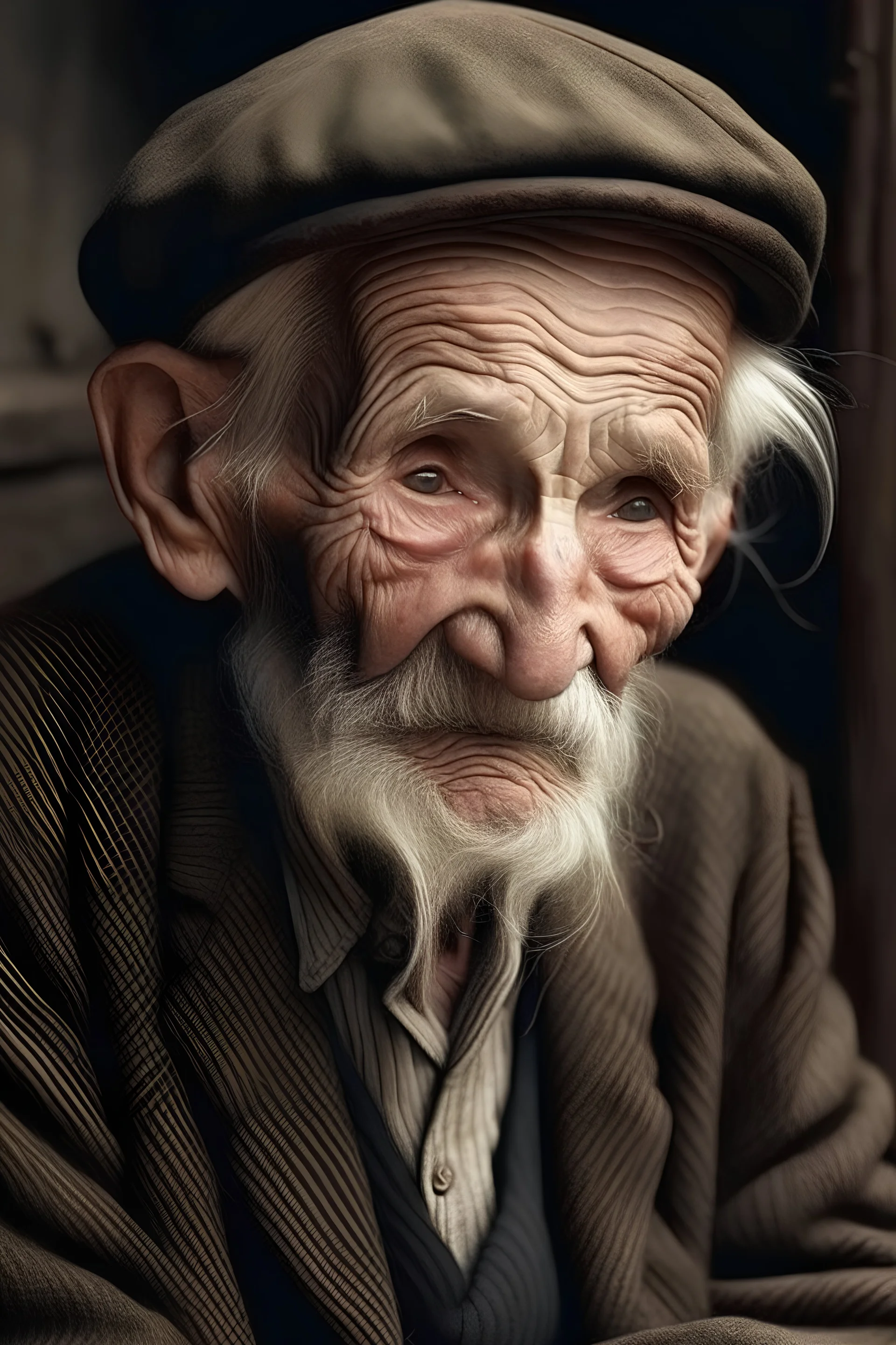 Poor old man from the 1920 years