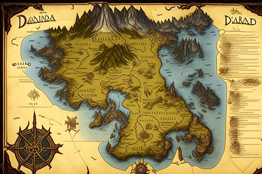 D&D map, fantasy map, fantasy world map