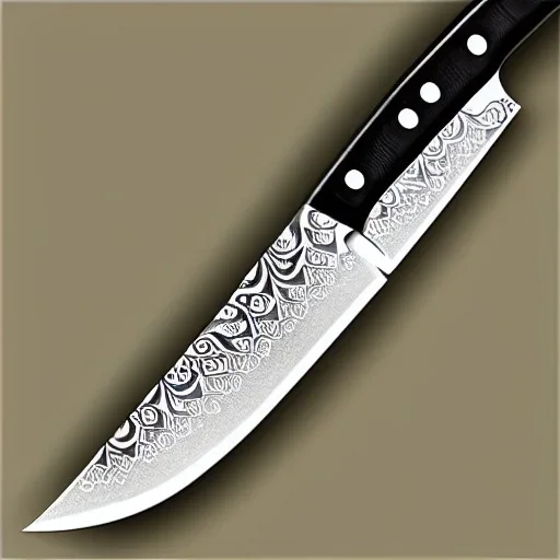 ethnic knife blade pattern