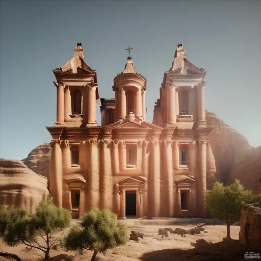 Petra + Ürdün, photo realistic, ultra realistic, unreal engine