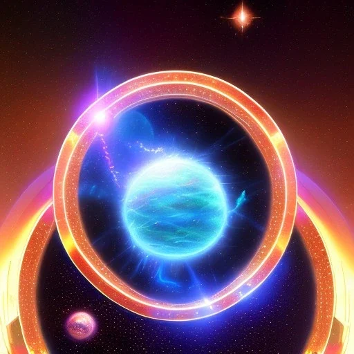 Cosmicworld with glowing & shining ETHERIUM symbol,8k HD image,