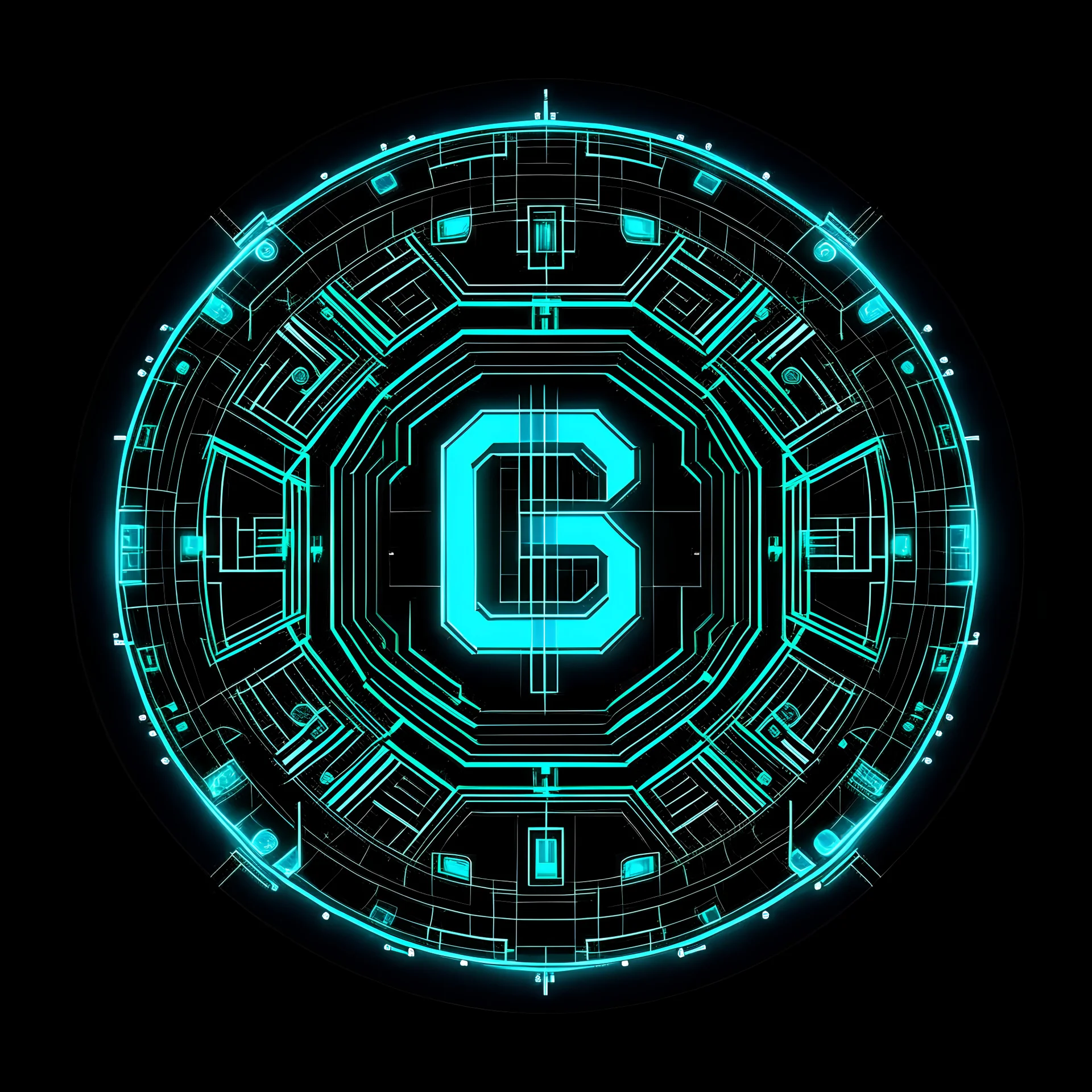 Generate a logo with something electronics and have B in it