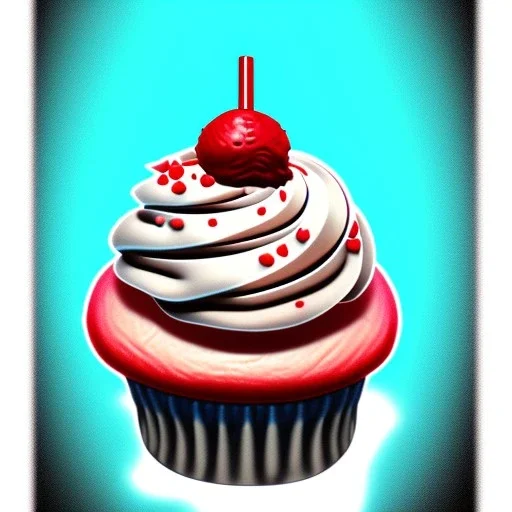 Bleeding cupcake