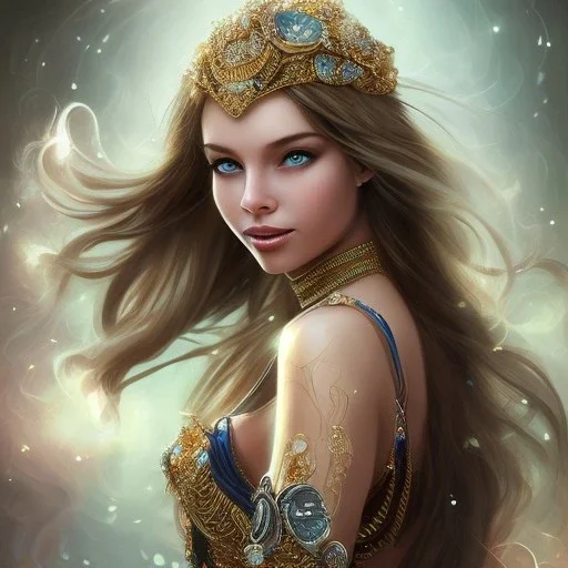 Beautiful women goddess full image smile