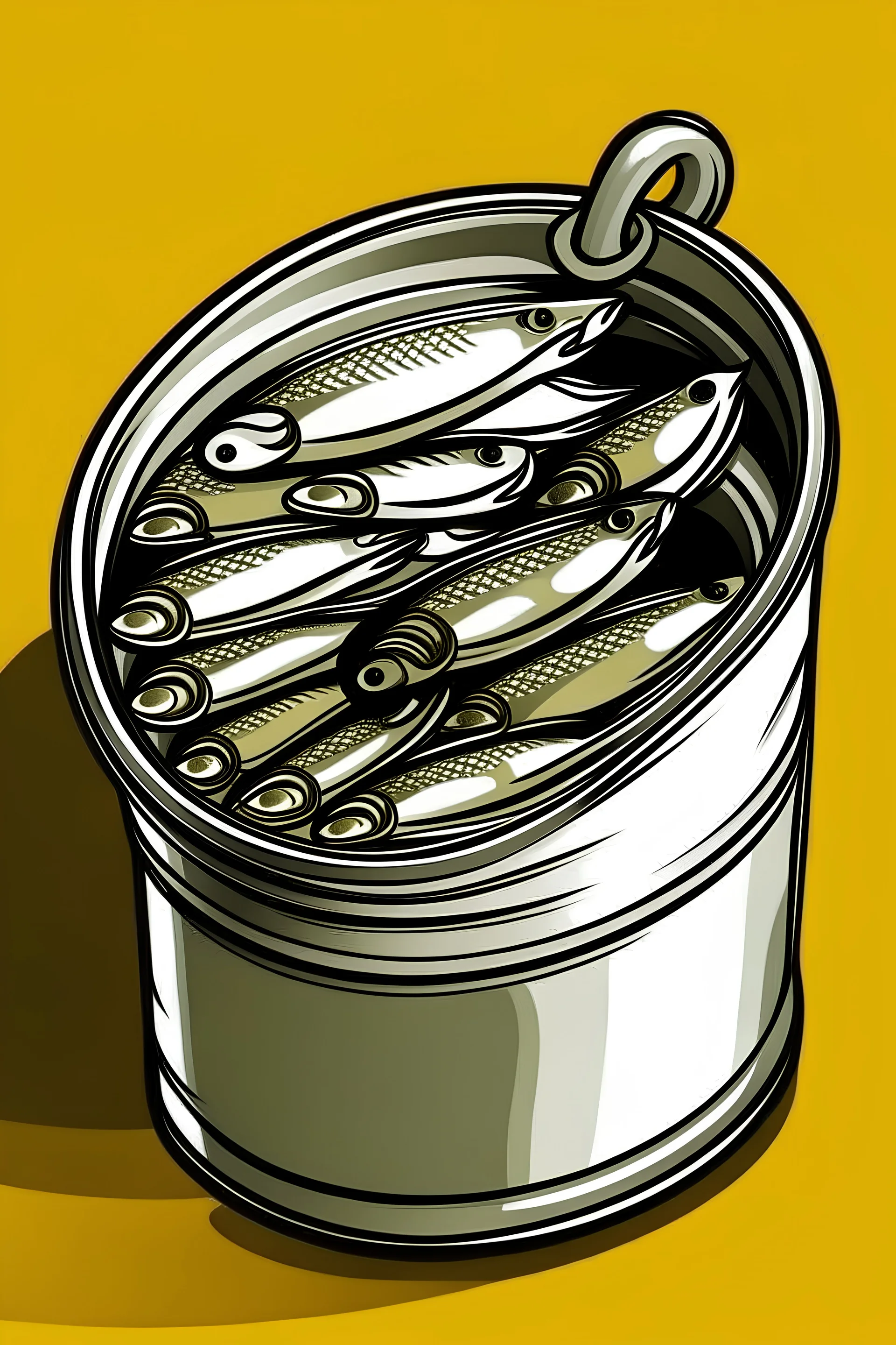 Cartoon can of sardines