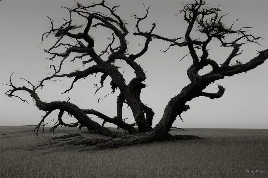 grass with dead tree by Andrea del sarto