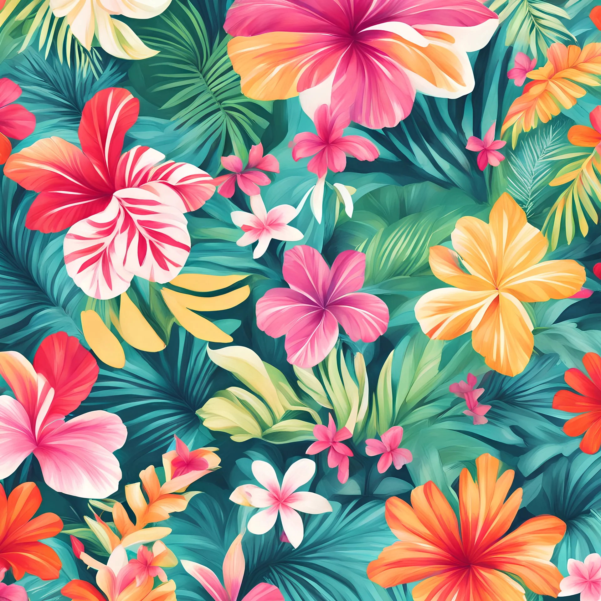 Hawaiian Mix Digital Paper | Commercial Use | Flower digital Paper | Hawaii | Tropical Pattern | Paradise | Digital Background