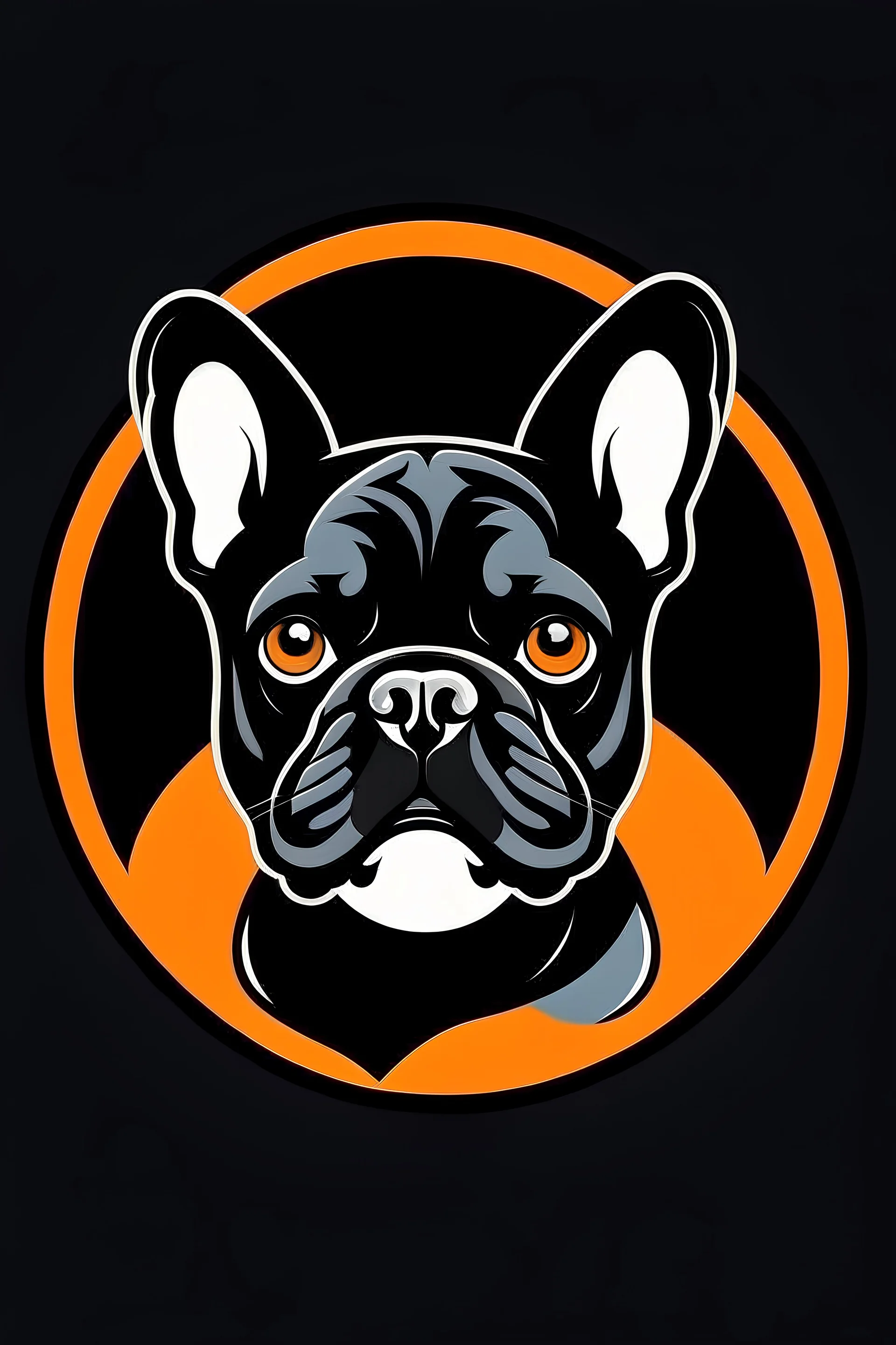 i want a logo for my french bulldog digital market app selling images and articles