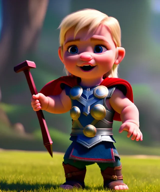 Baby thor, full body, bokeh