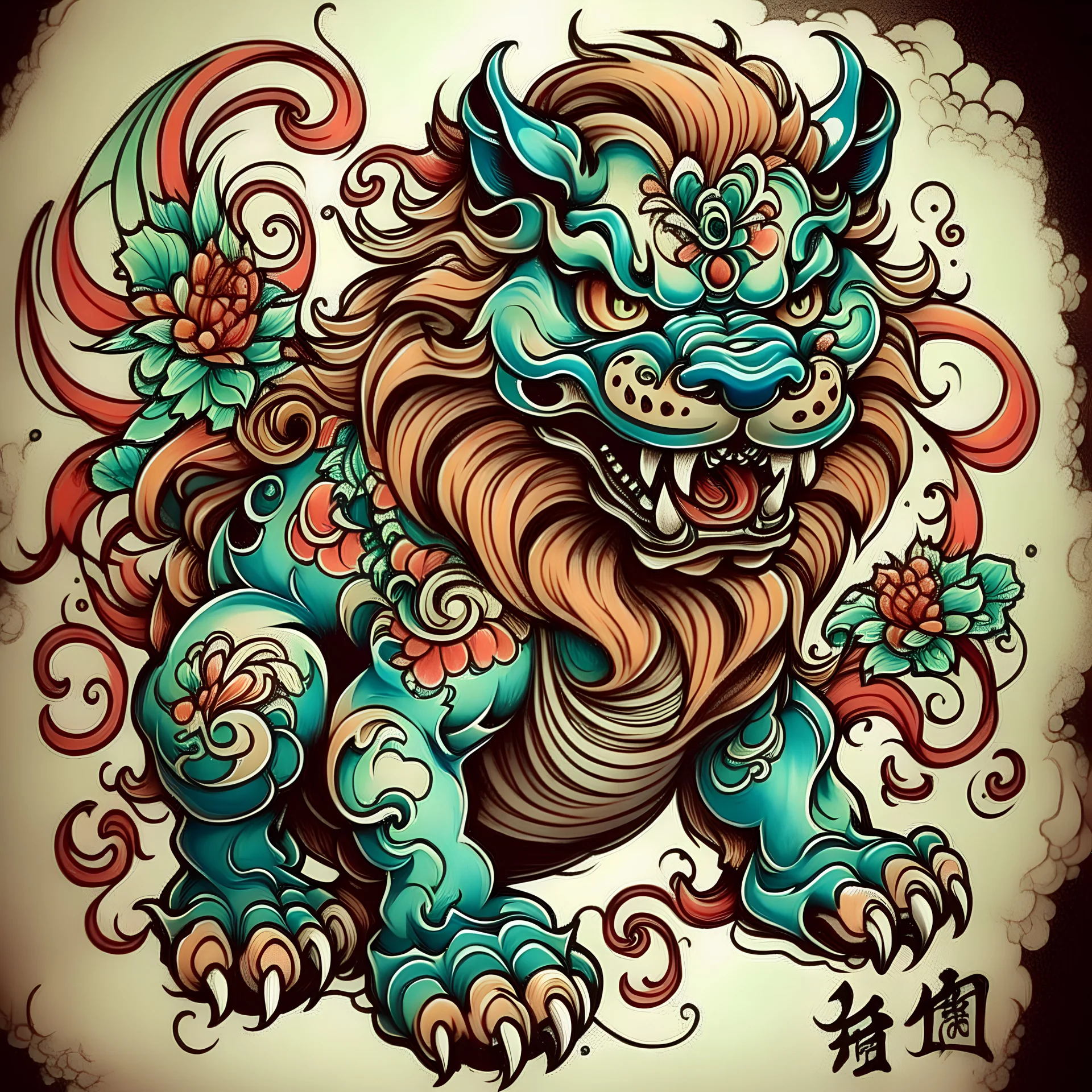 Asian foo dog , tattoo idea