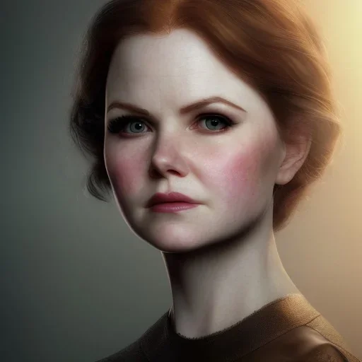 A blend of ginnifer goodwin and nicole kidman and amy adams and emily watson, one face, drawing, portrait, steampunk, detailed, 8K