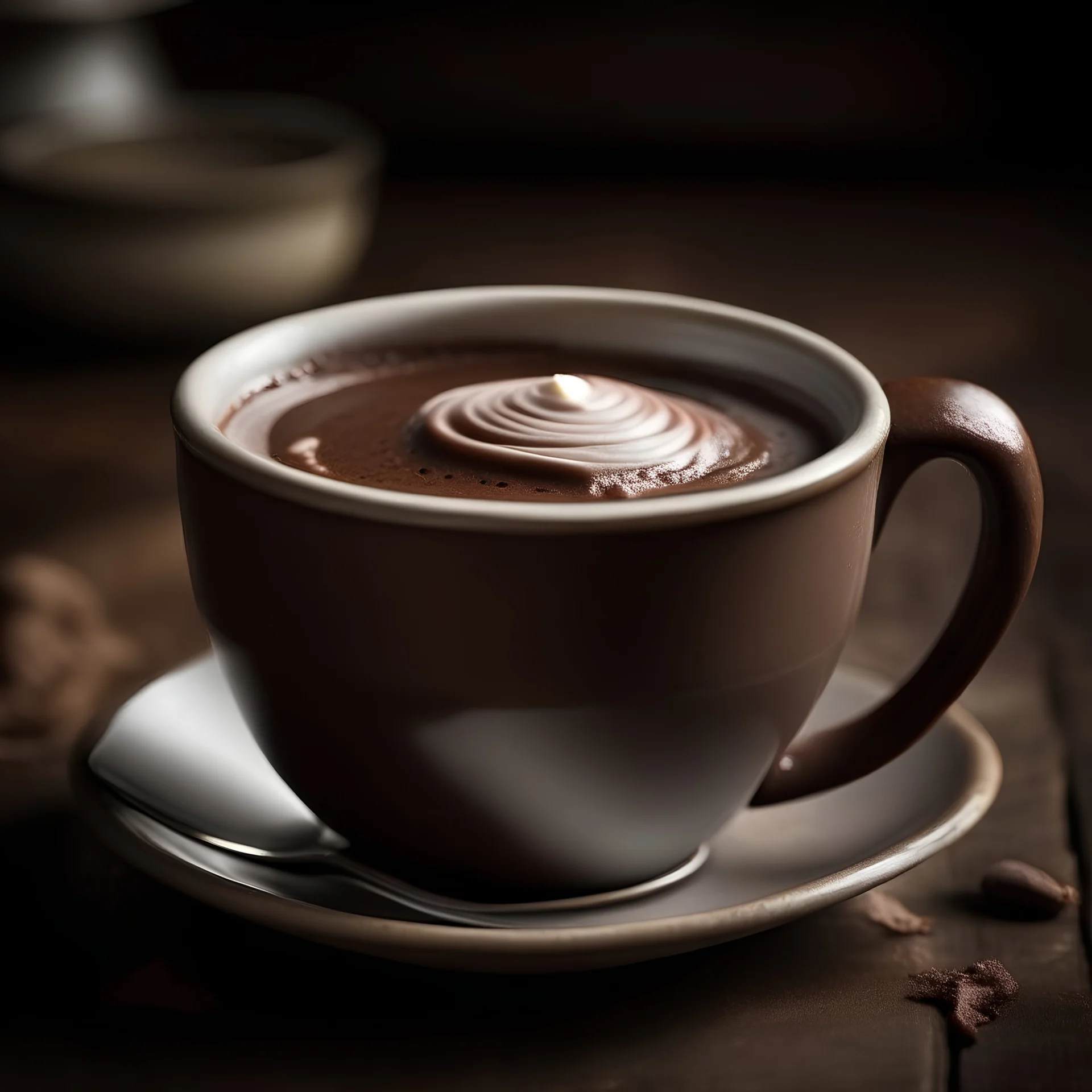 A cup of hot chocolate