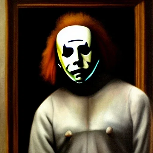 Retrato de Michael myers con estilo de Rembrandt