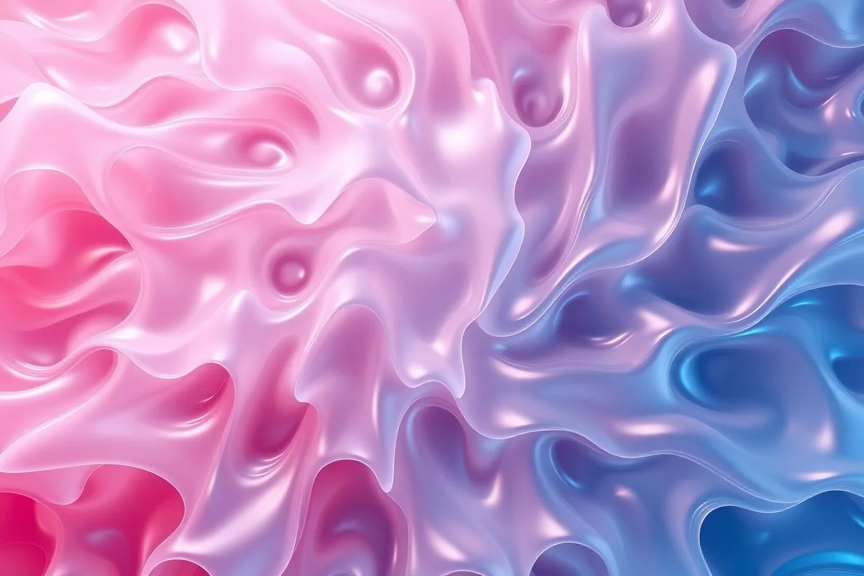 Mesmerizing abstract 3d visual, mass of flowing translucent shapes, centered, soft aesthetic, negative space.