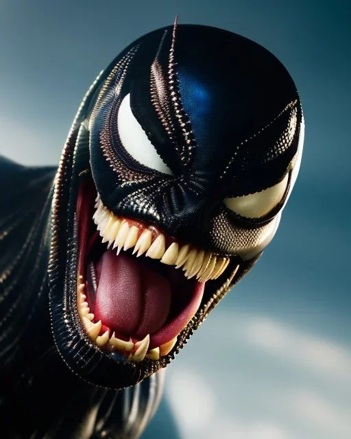 mavel comic book venom, symbiote, web swinging, open mouth, oversized mouth, teeth and tongue, highly detailed, hyper-detailed, beautifully color-coded, insane details, intricate details, beautifully color graded, Cinematic, Color Grading, Editorial Photography, Depth of Field, DOF, Tilt Blur, White Balance, 32k, Super-Resolution, Megapixel, ProPhoto RGB, VR, Halfrear Lighting, Backlight, photorealistic rendering