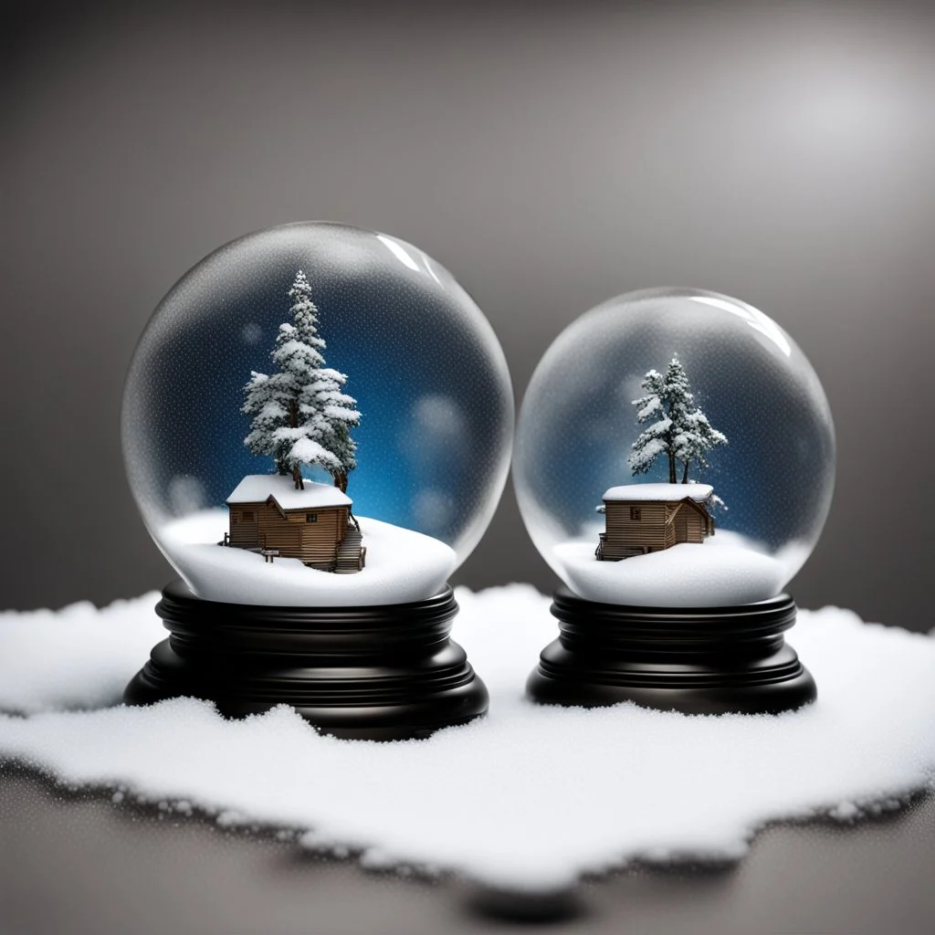 Snow globes in Mercator projection.