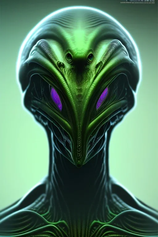 alien, head, evil,green eyes, weapons, blood, 8k, finely detailed, photo realistic, HR Giger style