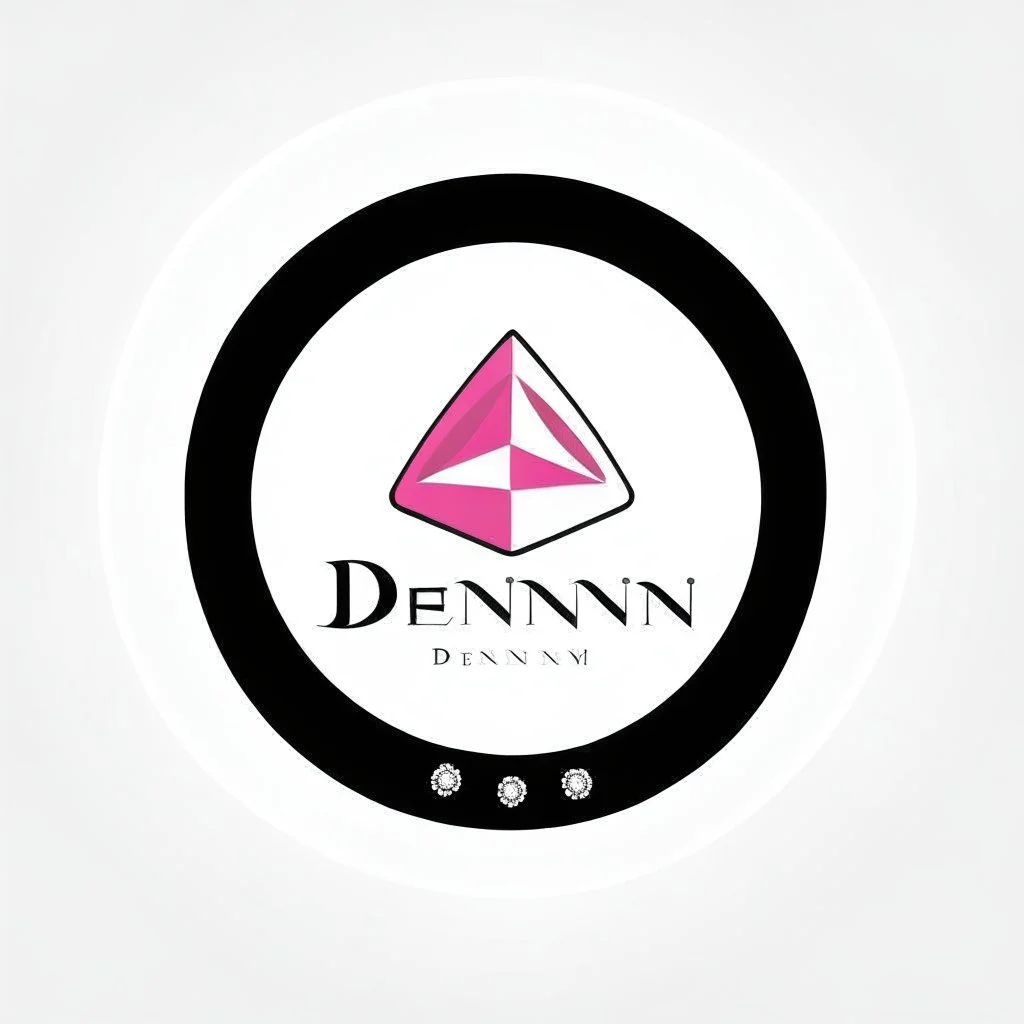 Create a logo for Deniz, a boutique of diamond-inspired dresses, Baby Pink