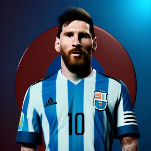 lionel messi, with champion argentina flag, highly detailed, wings, soft studio lighting, background 64k