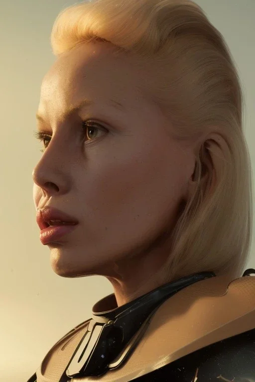 Ultra Realistic retro sci-fi scene, portrait, blonde woman, sweet Kim Basinger face, perfect iris, glow eyes, makeup. Alien Saturn background, Retro sci-fi style, helmet, tight latex coat, fog, rain, soft color, highly detailed, unreal engine 5, ray tracing, RTX, lumen lighting, ultra detail, volumetric lighting, 3d, finely drawn, high definition, high resolution.