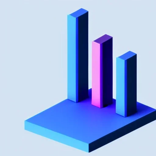 machine isometric view makes a bar chart