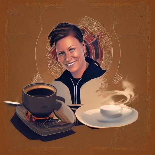 Me having coffee with Abby Wambach in Odessa, Ukraine