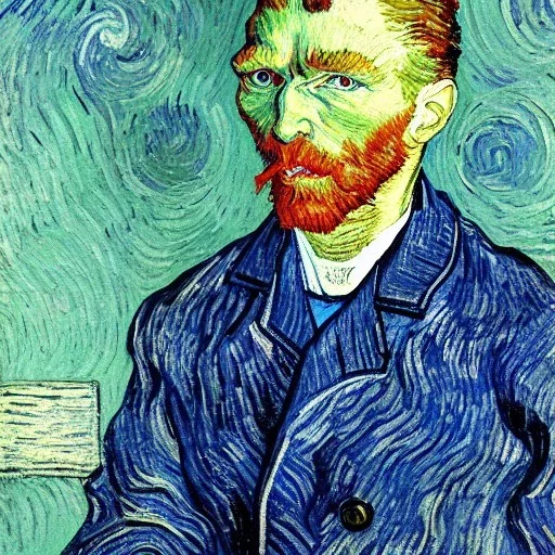 Portrait von roboter von van gogh