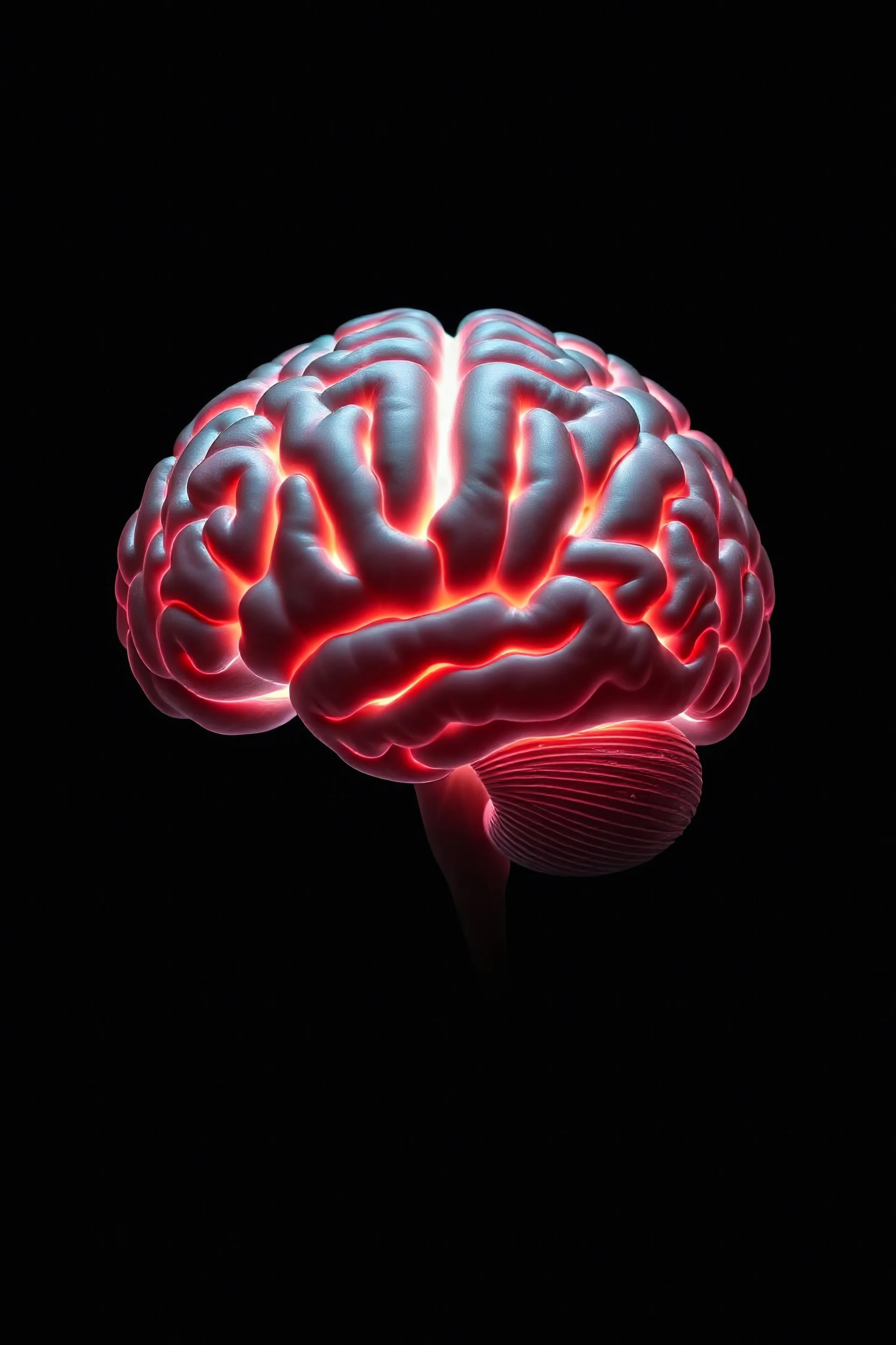 PHoto of brain on black background