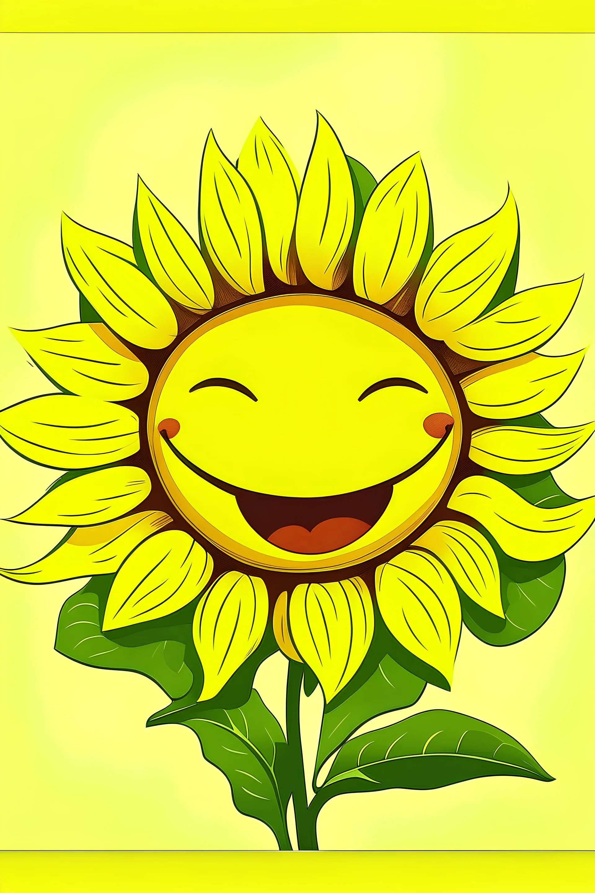 Poster of a smiling sunflower