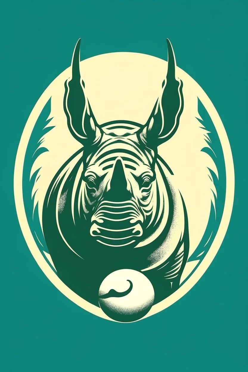 rhinoceros + egg + logo