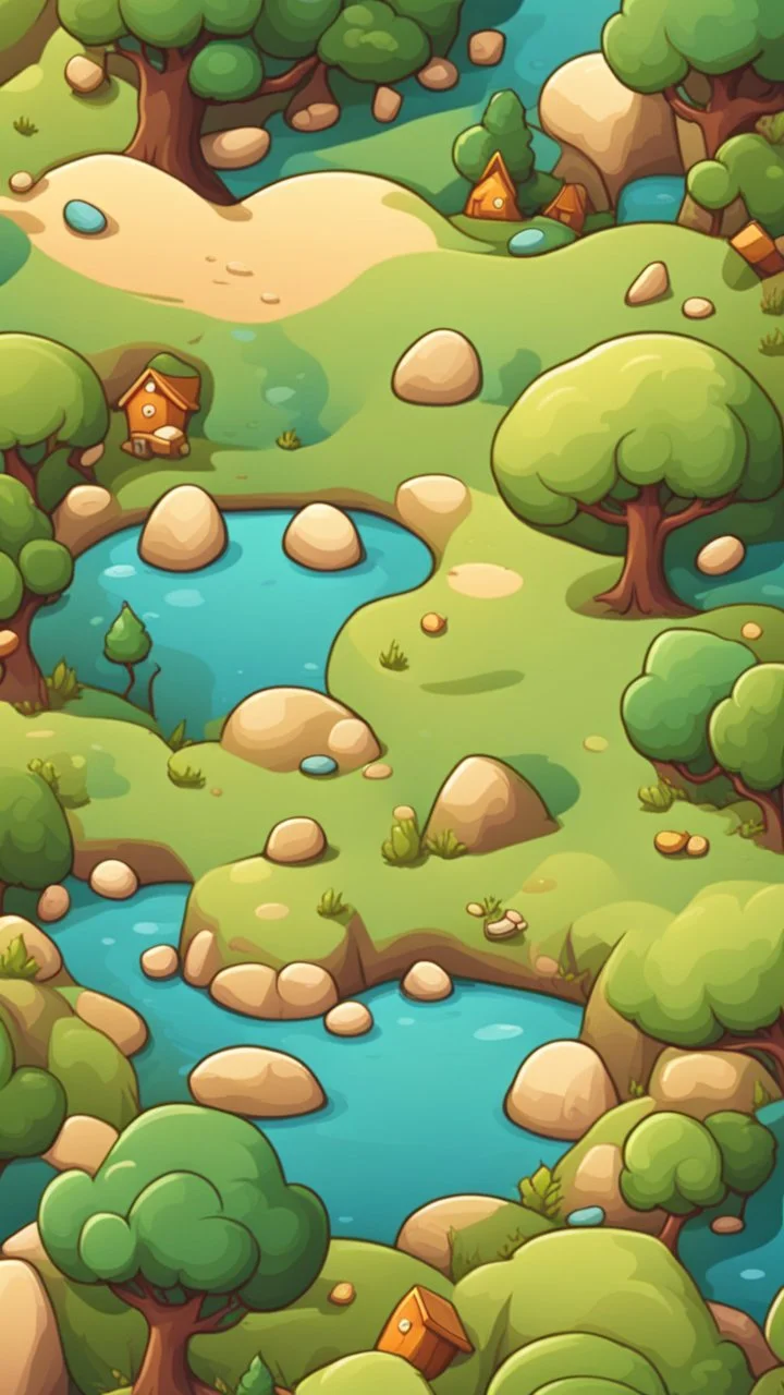 background, cartoon, top down landscape