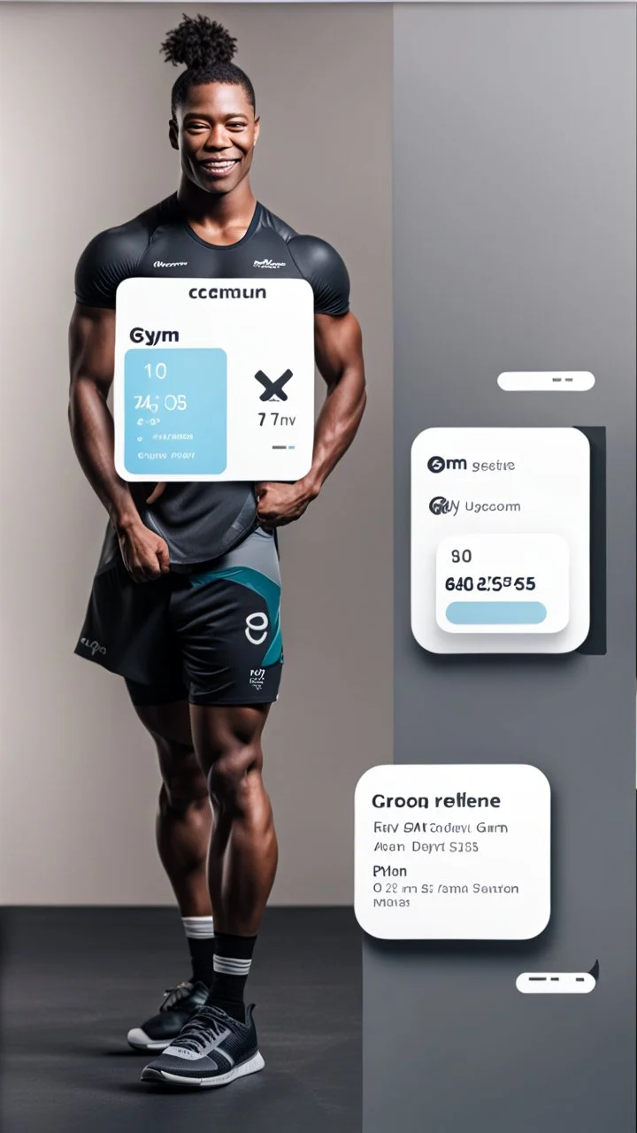 gym profile card and picture of person