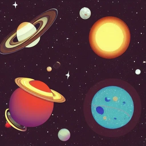 stars, planets, ships, space