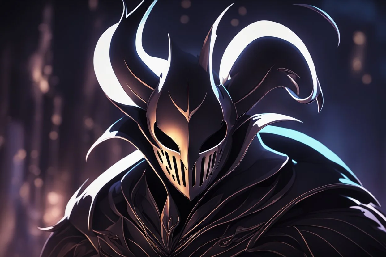 Hollow knight venom in 8k solo leveling shadow artstyle, hollow knight them, mask, close picture, neon lights, intricate details, highly detailed, high details, detailed portrait, masterpiece,ultra detailed, ultra quality