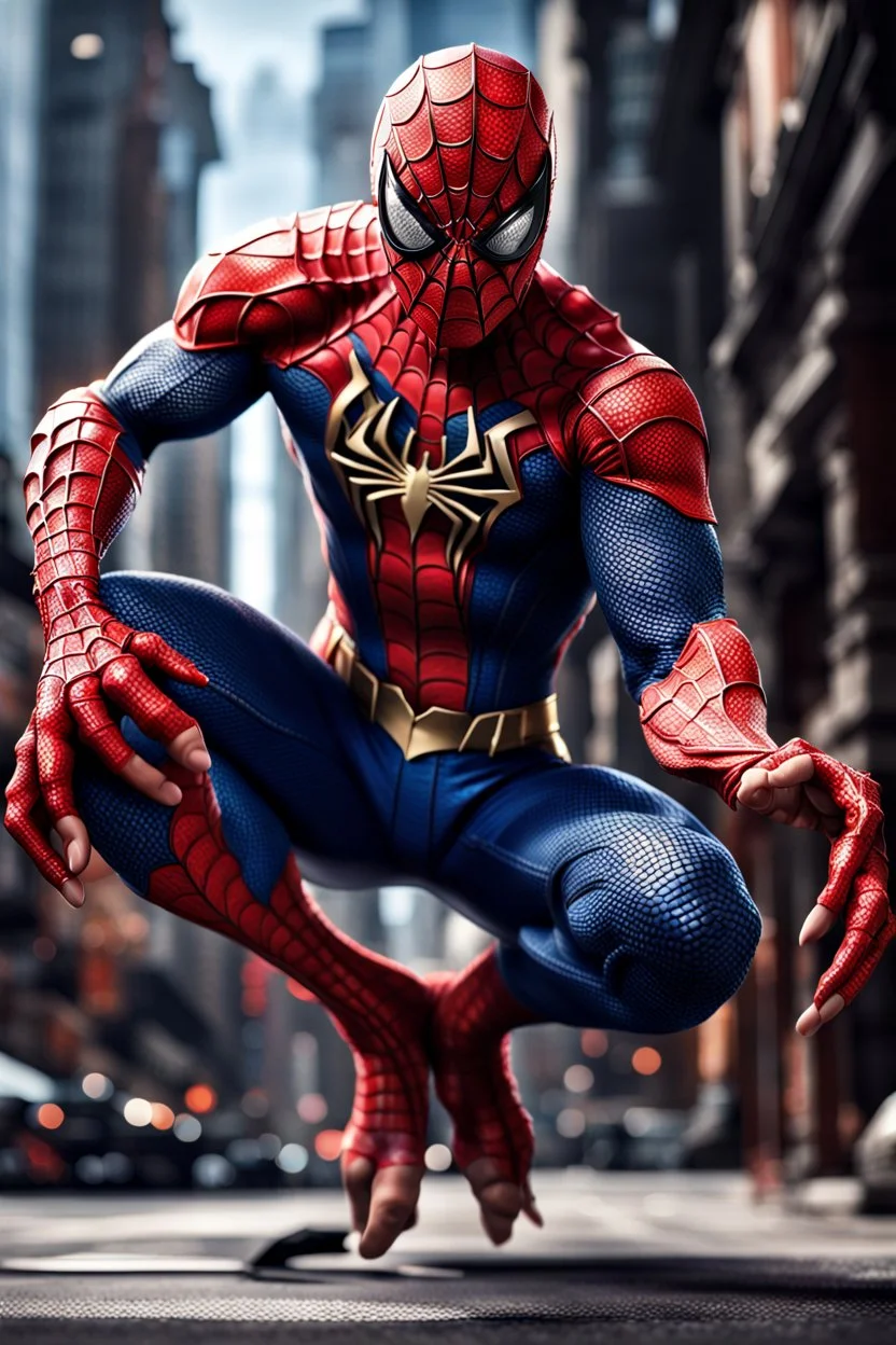 Fhoto full body, reality, Raw, dragon Warrior as spiderman, digital art, intricate details, powerful composition, captivating, , trending on artstation, sharp focus, studio photo, intricate details, highly detailed, by addie_digi