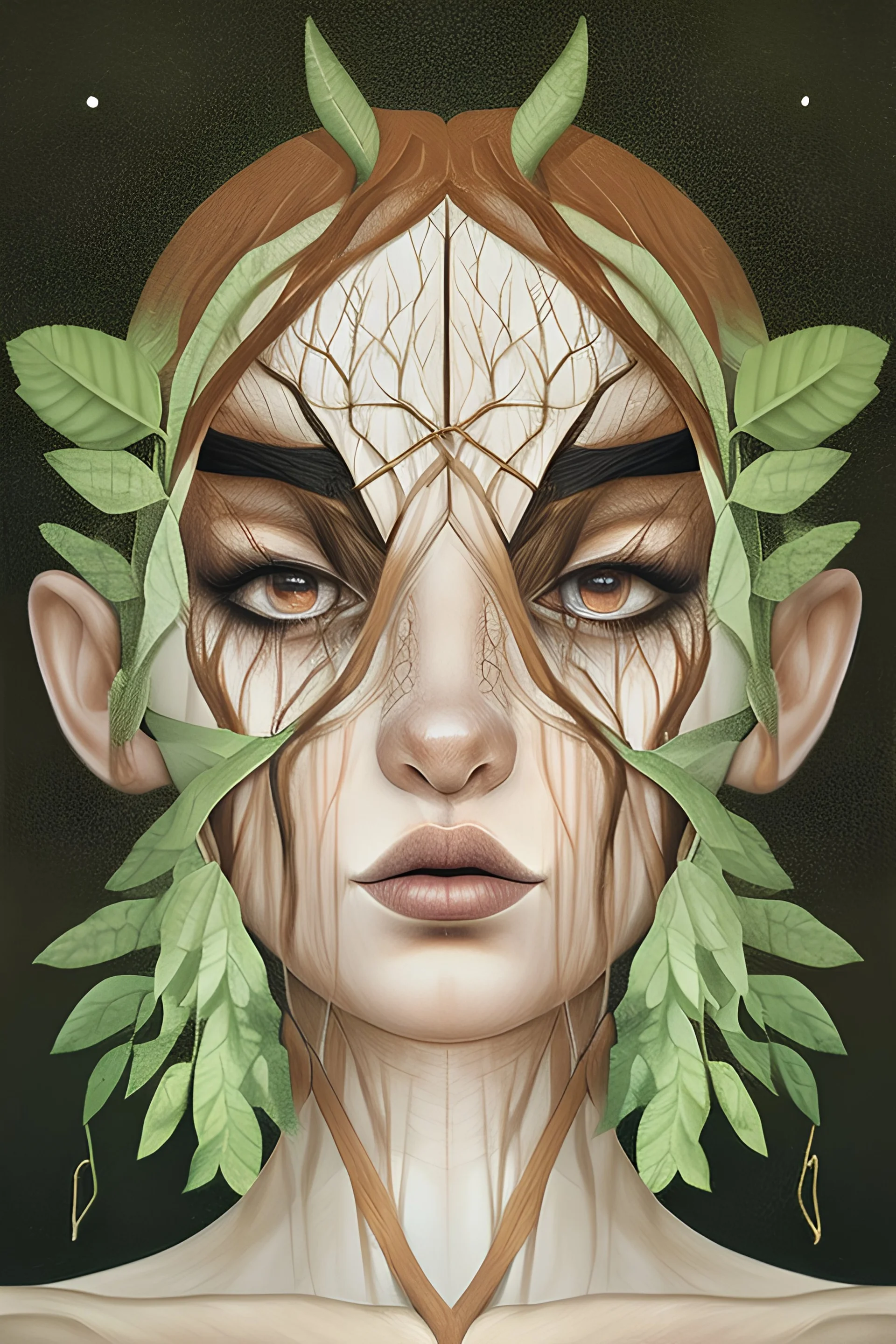 portrait of tree woman by artist maye torres