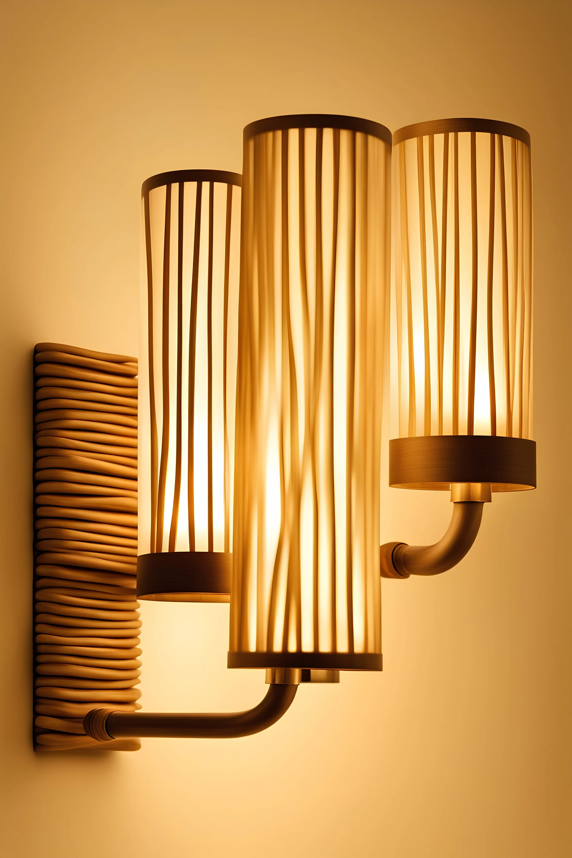 wall sconces lamp inspired by bamboo, contemporary modern style with organic form.