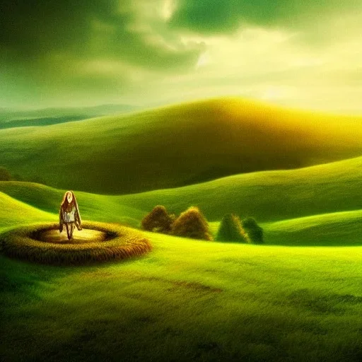 Landscape, lord of the ring, the shire, fantasy, green, Brown, warm