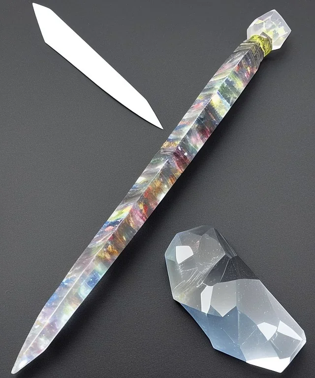 healing quartz crystal shaped as dagger