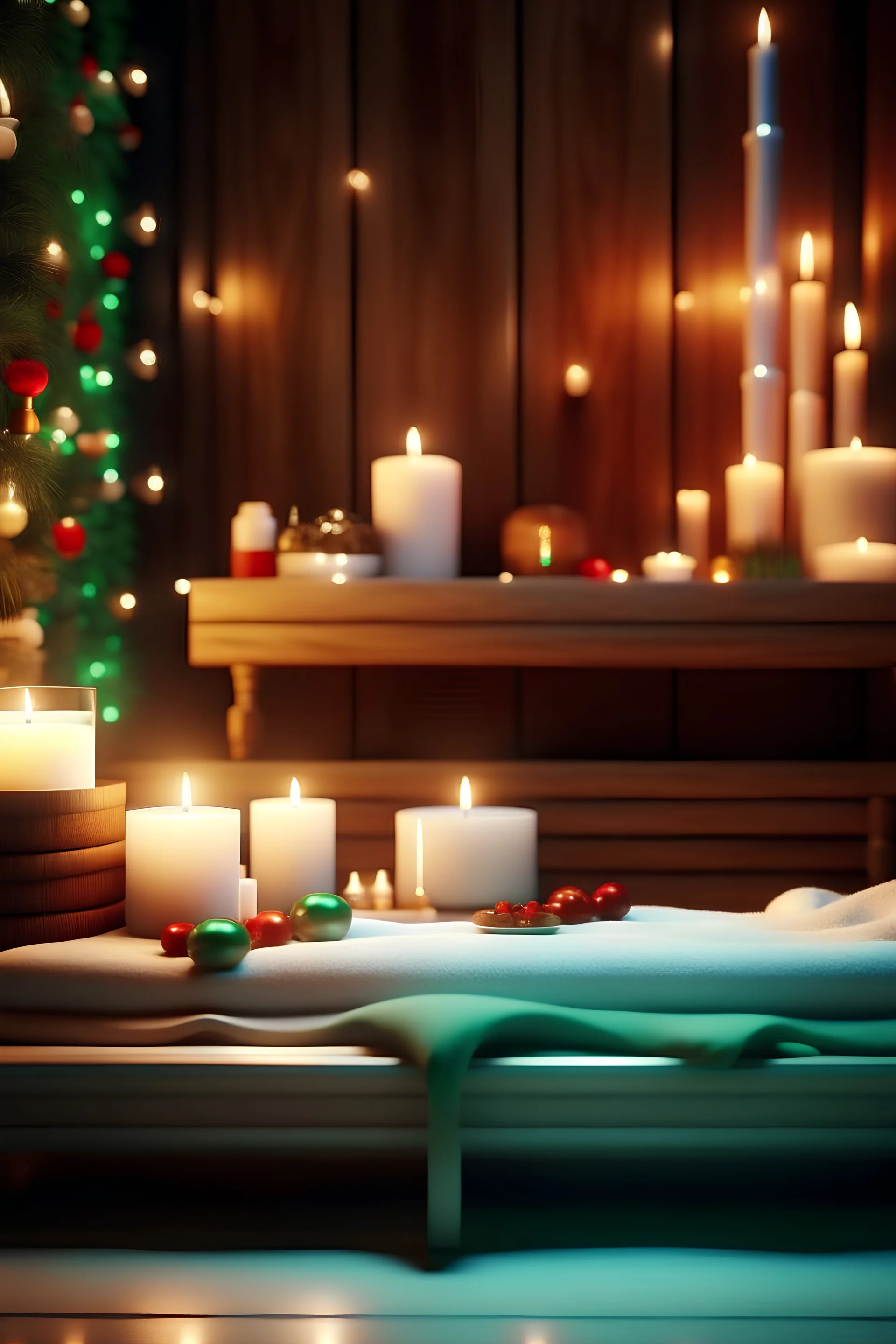 affiche pour massage et spa détente, thème de noël, haute résolution, 4k ,