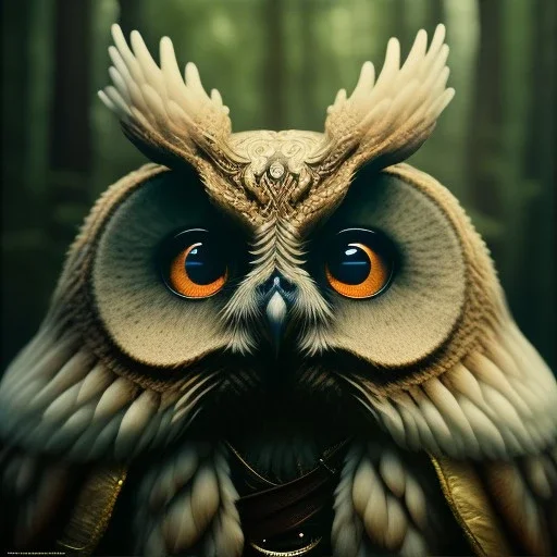 intricate details, realistic, octane, unreal engine, portrait, natural lighting,zoomed out + portrait, fantasy art style, volumetric lighting, extreme detail, Photorealism, High detail, Hyper realistic Owl in forest, macro lens blur,abstract paint, sharp focus, 85mm, polaroid, cinematic, cinema4d, HDR, 8k