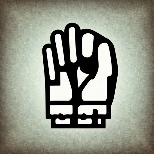 a simple logo of an hand thumb up, line, flat, vector icon