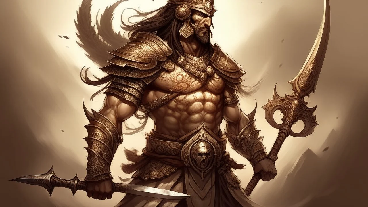 محارب لديه كاريزما وشكله مهيب