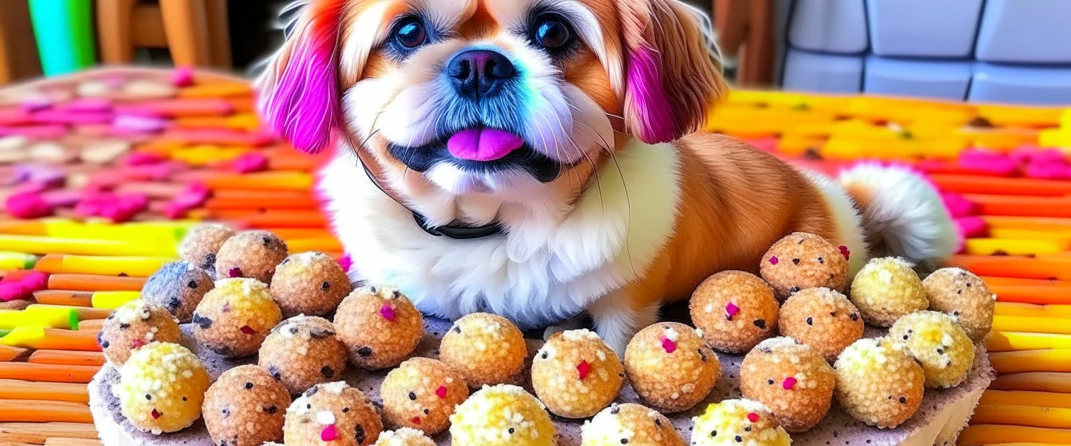 carpenter dog made of muffins