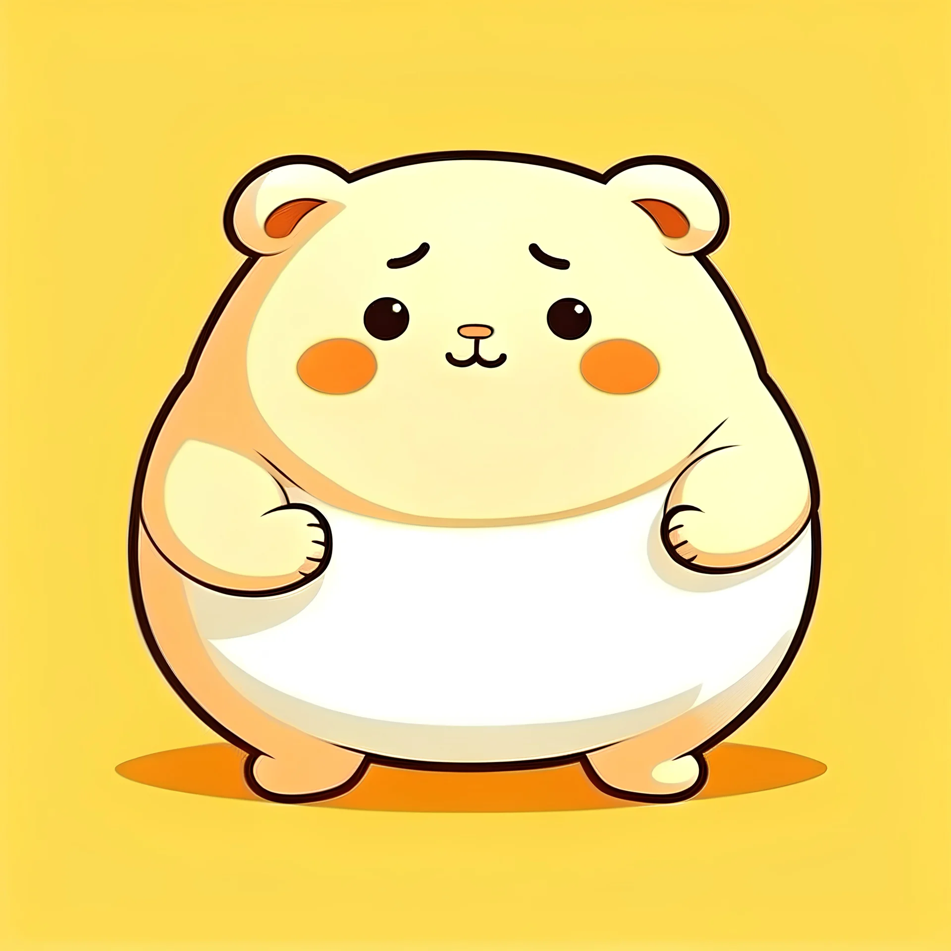 very simple animation character cute fat