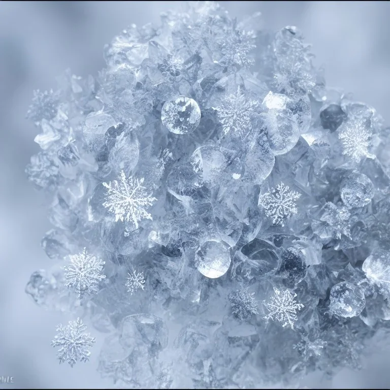 ice, crystals, winter, bells