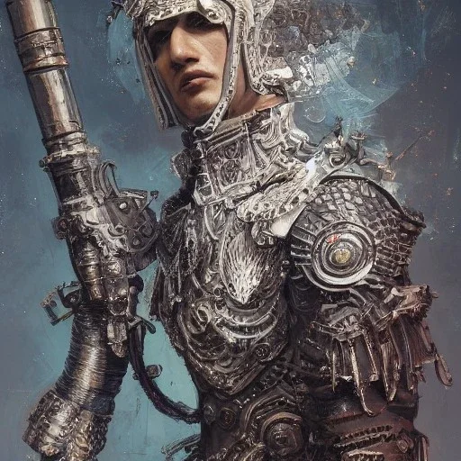 Insanely detailed photograph of an “portrait of Echo Knight ” with intricate half plate chest armor, intricate embroidered cowboy hat, handsomely clear face and hyperdetailed painting by Ismail Inceoglu Huang Guangjian and Dan Witz CGSociety ZBrush Central fantasy art album cover art,8K, hdr, romantic, mysterious, ominous, hands focused on a D20, jewelry, motivated