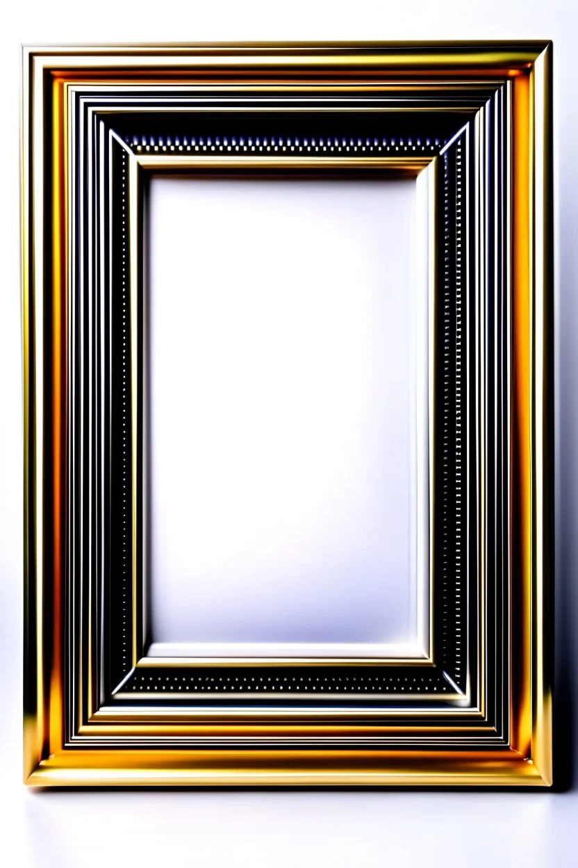 rectangular gold delicate art deco picture frame