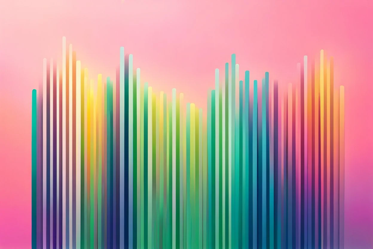 minimal clean thick vertical lines each line has different colour creating nice colour gradients representin modern summer