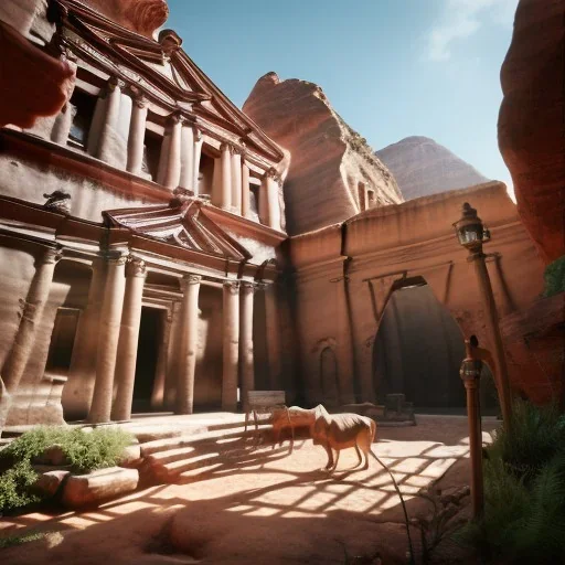 Petra + Ürdün, photo realistic, unreal engine